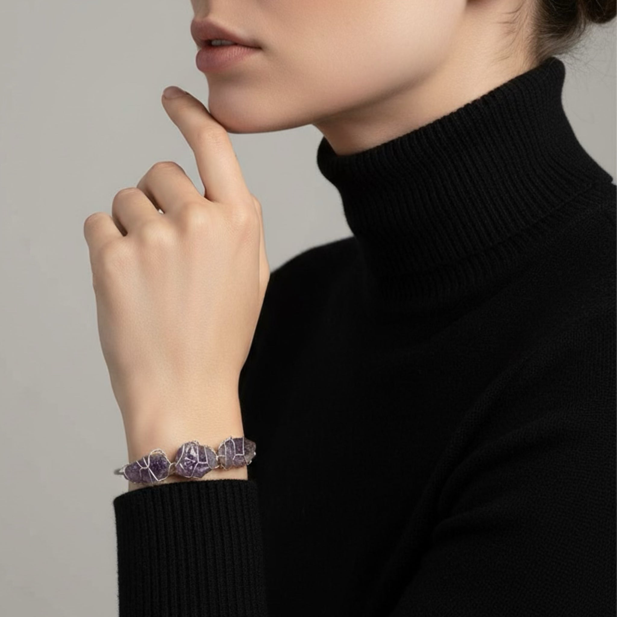 QUARTZ PURP BRACELET